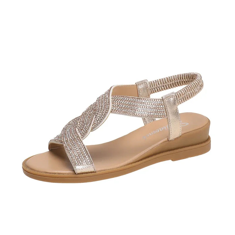 Sandales Compensées Cristal Luxe – Collection Été 2026