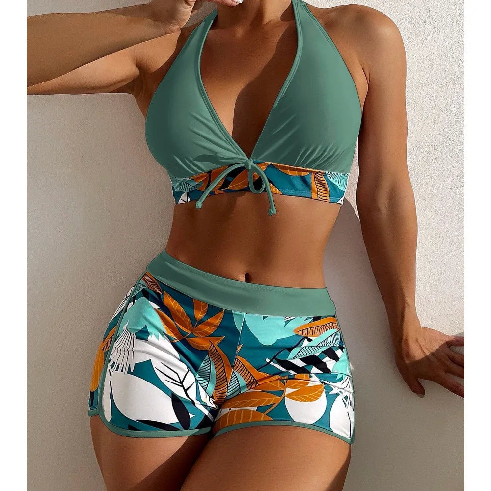 Bikini Halter Rétro Chic – Collection Été 2026