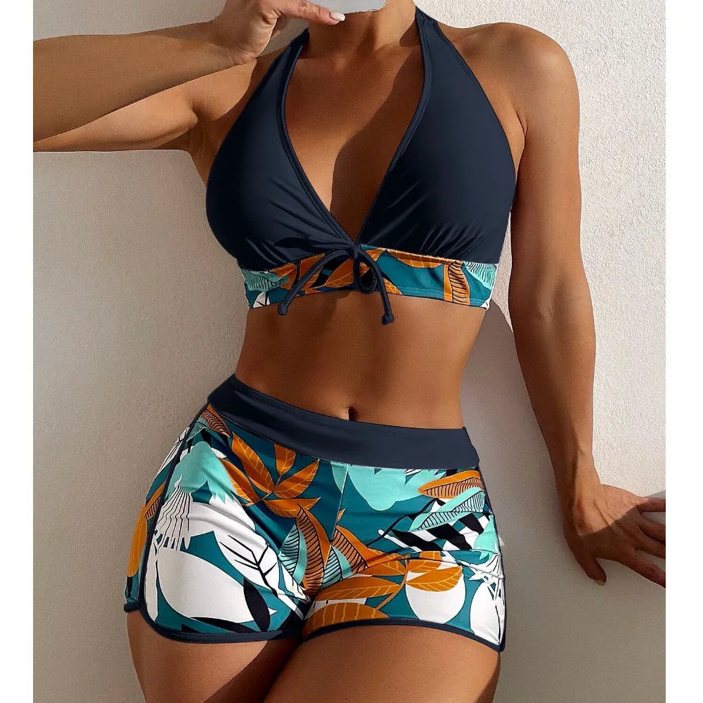 Bikini Halter Rétro Chic – Collection Été 2026