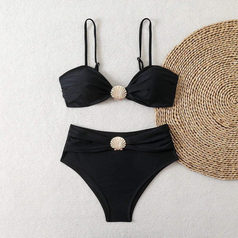 Maillot de Bain 2 Pièces Taille Haute – Bikini Bandeau Style Brésilien et Tendance 2026