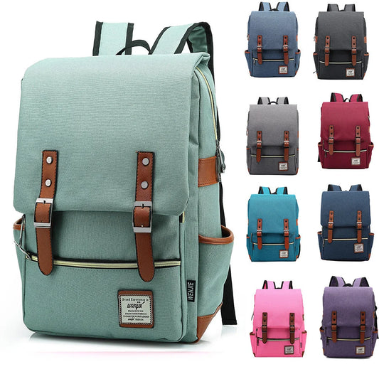 "Sac à dos vintage pour ordinateur portable 16 pouces pour femmes, sacs en toile pour hommes, sacs à dos de voyage et de loisirs en toile, sac rétro décontracté, sacs d'école pour adolescents"