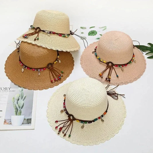 Chapeau de Soleil de Plage en Paille à Grands Bords