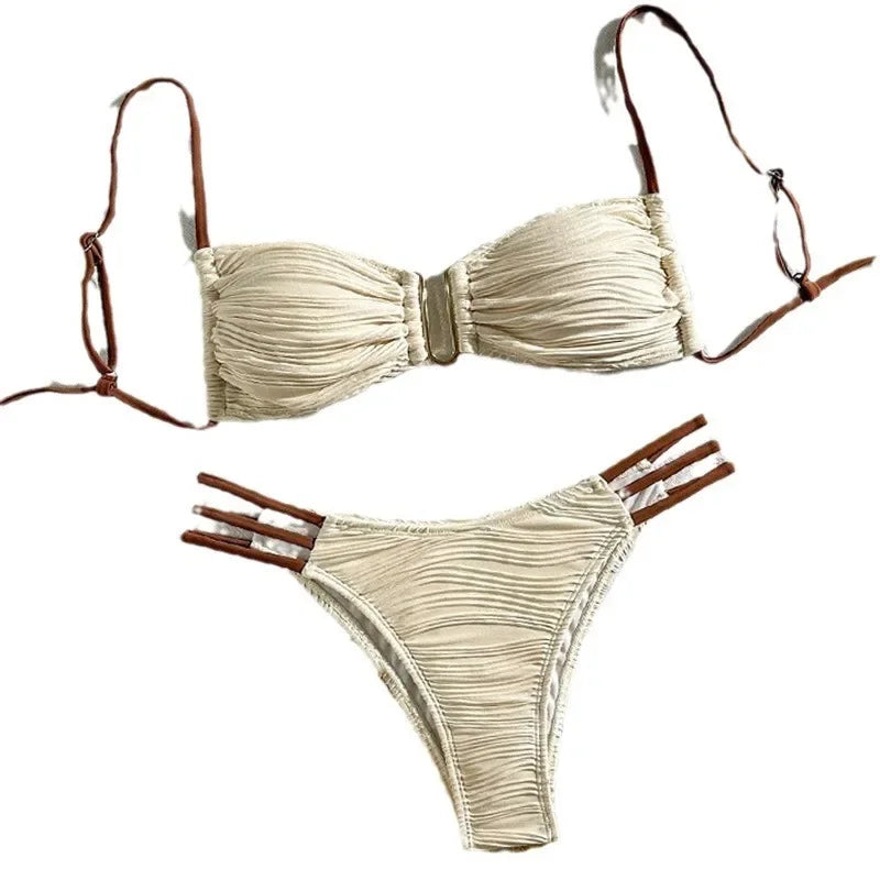 Ensemble Maillot de Bain Push-Up – Coupe Brésilienne Échancrée Idéale pour été 2026