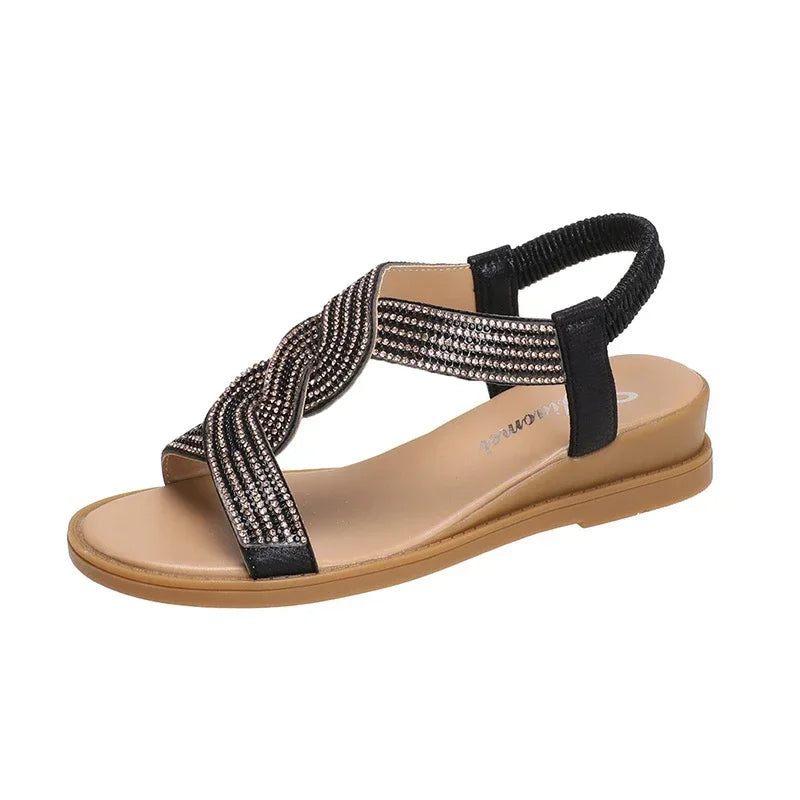 Sandales Compensées Cristal Luxe – Collection Été 2026