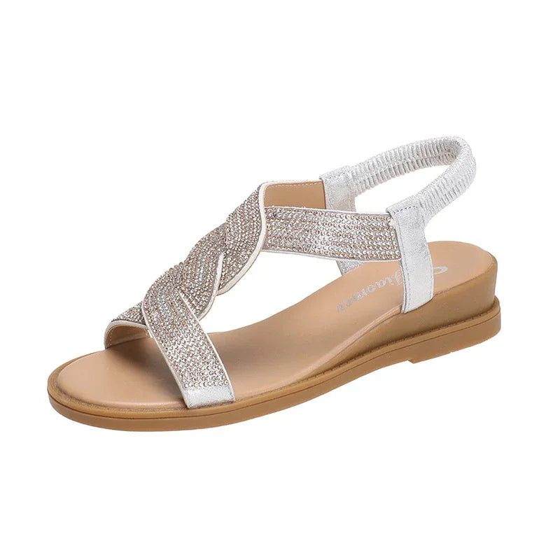 Sandales Compensées Cristal Luxe – Collection Été 2026