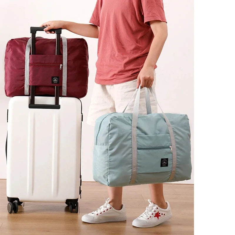 Sac de voyage pliable style "Duffel" pour avion, bagage cabine pour femmes et filles, léger, grande capacité, pour le sport, les week-ends et les voyages d'une nuit
