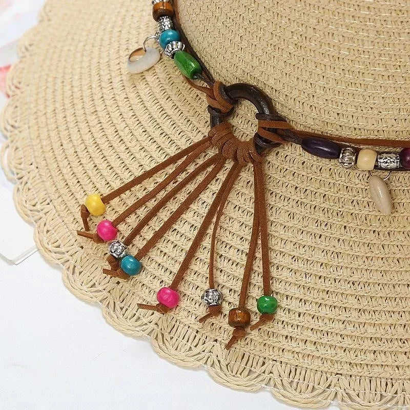 Chapeau de Soleil de Plage en Paille à Grands Bords