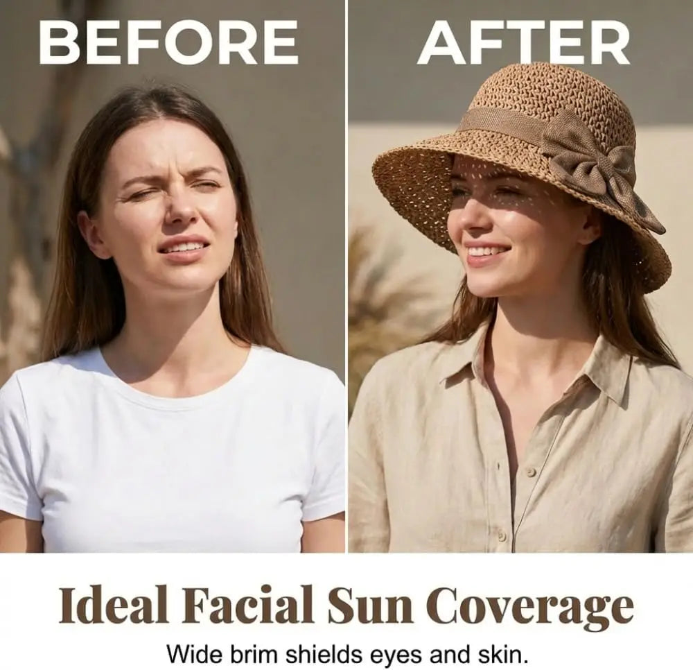Chapeau de Soleil Léger pour Femme – Accessoire de Plage Incontournable Nouvelle Collection