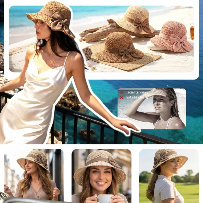 Chapeau de Soleil Léger pour Femme – Accessoire de Plage Incontournable Nouvelle Collection