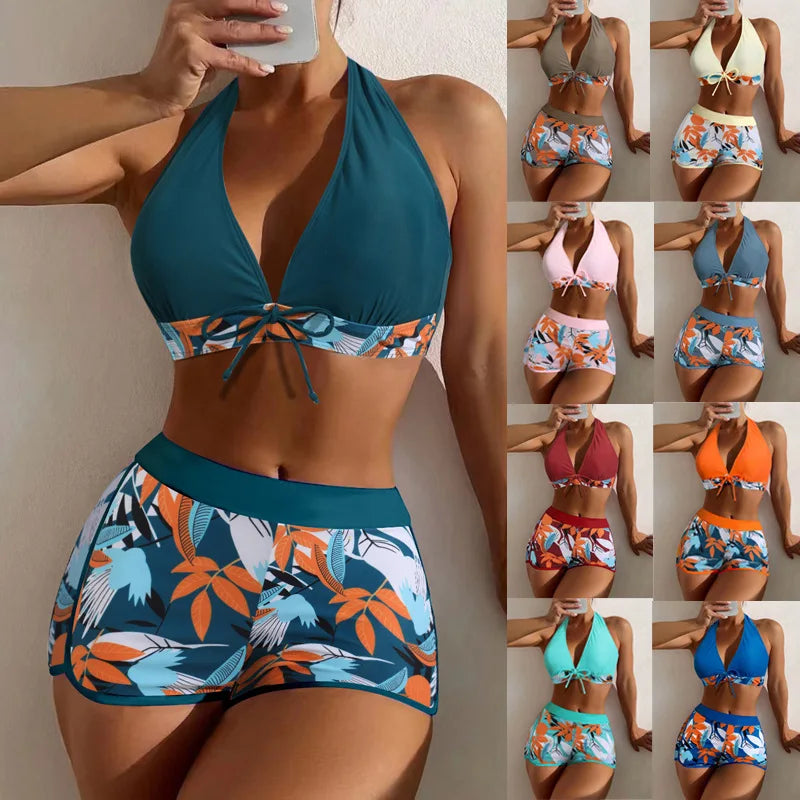 Bikini Halter Rétro Chic – Collection Été 2026